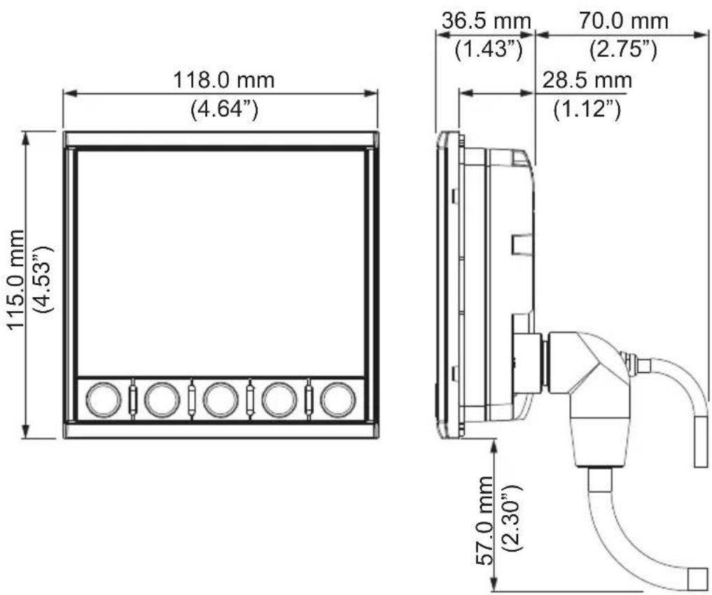 SIMRAD IS42J - Diagrammes dimensionnels - 1