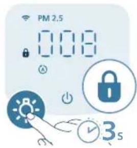 PHILIPS AC3220 - Setting the child lock - 1