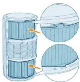 PHILIPS AC3220 - Installing the filters - 4