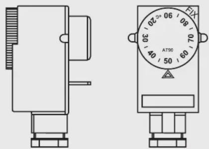 Oreg TT90 - AT60E / AT90E Thermostats d'applique - 1