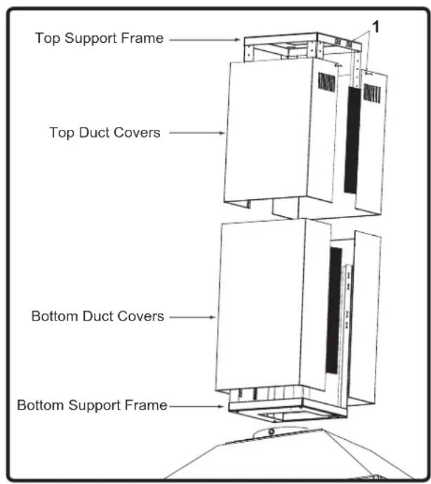 Zephyr Siena Pro Island ZSLE42DS - Mounting the Hood - 1