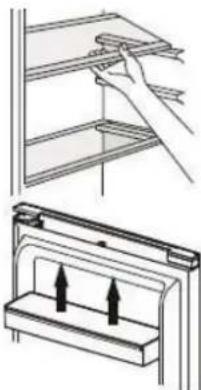 BRANDT BC8027EW - Positioning the small door trays - 1