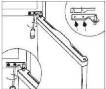 BRANDT BC8027EW - Inversión del sentido de apertura de las puertas - 4