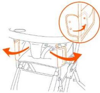 Baby Trend Fast Fold - PARA DESPLEGAR LA SILLA ALTA - 4