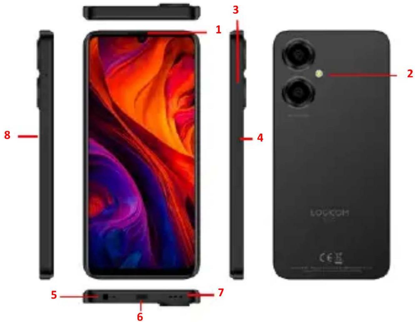 LOGICOM Elio - Descriptif du Smartphone. - 1