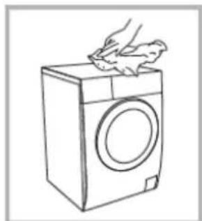 BRANDT WFB304QW - Nettoyage de l'extérieur du lave-linge - 1