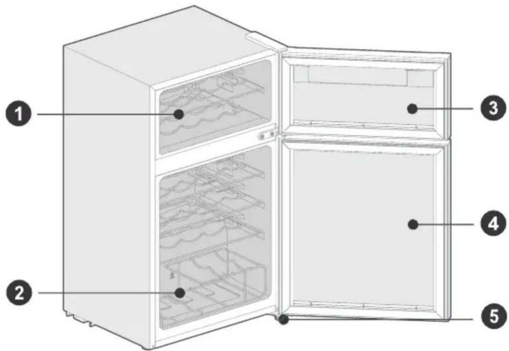 MIDEA MRW29B4ASL - Noms des composants - 1