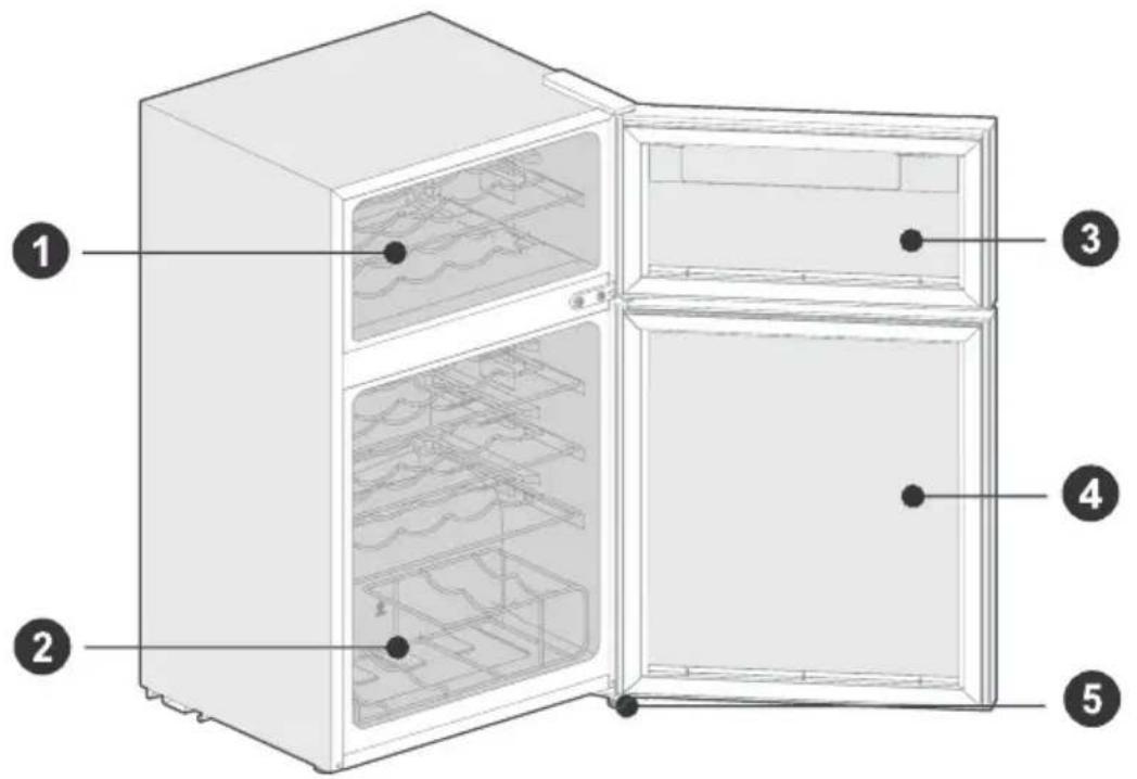 MIDEA MRW29B4ASL - Names of components - 1