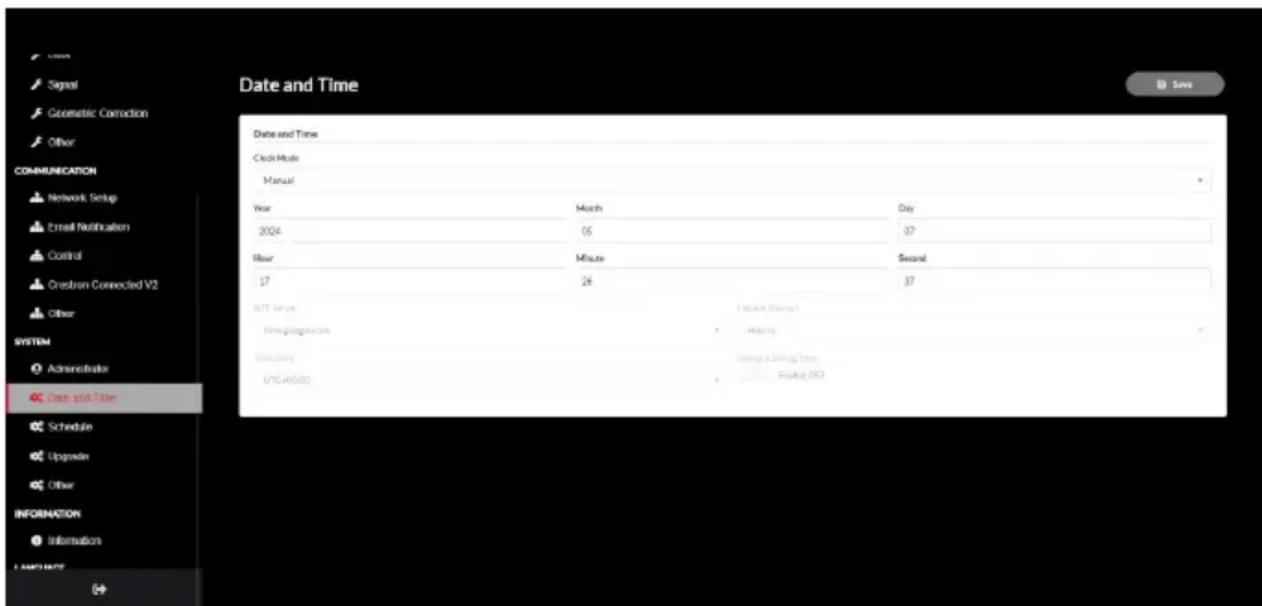 SHARP XPP601QW - Date et heure - 1