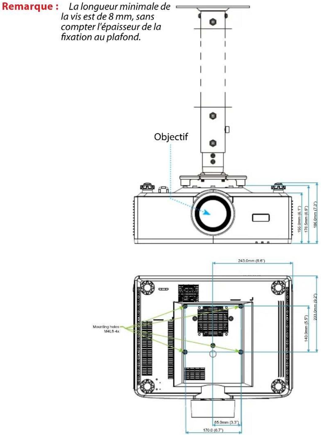 SHARP XPP601QW - Installation au plafond - 1