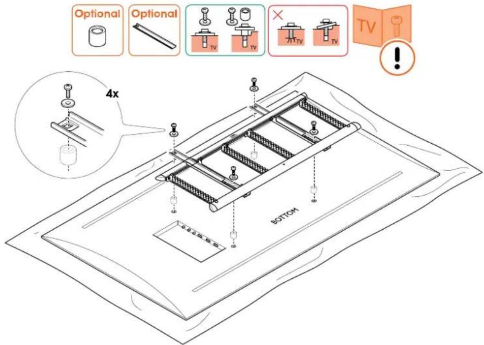 VOGELS TVM 7655 - Étape 1 : Fixer l'interface au téléviseur - 3