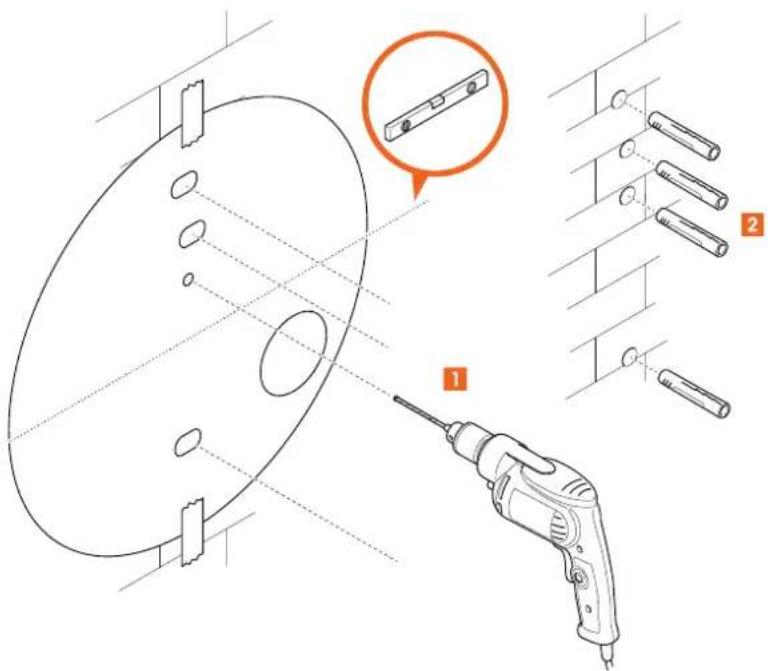 VOGELS TVM 7655 - Étape 2 : Fixer le support mural au mur - 3