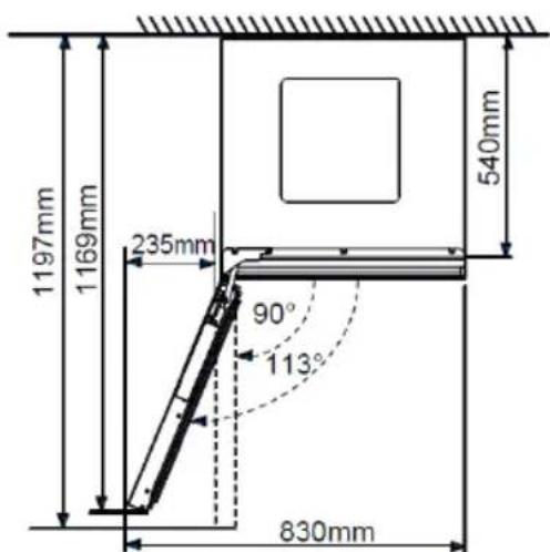 HAIER CSW9619ENGBW - Empfohlener Abstand - 2
