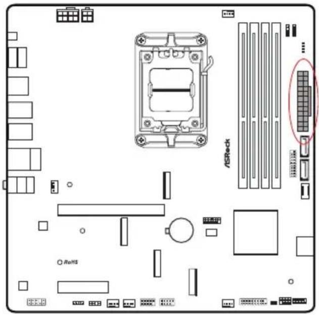 ASROCK B850M Pro RS - Embases et connecteurs de la carte mère - 22