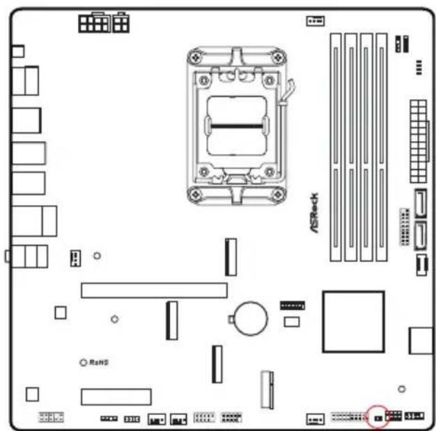 ASROCK B850M Pro RS - Configuration des cavaliers (jumper) - 1