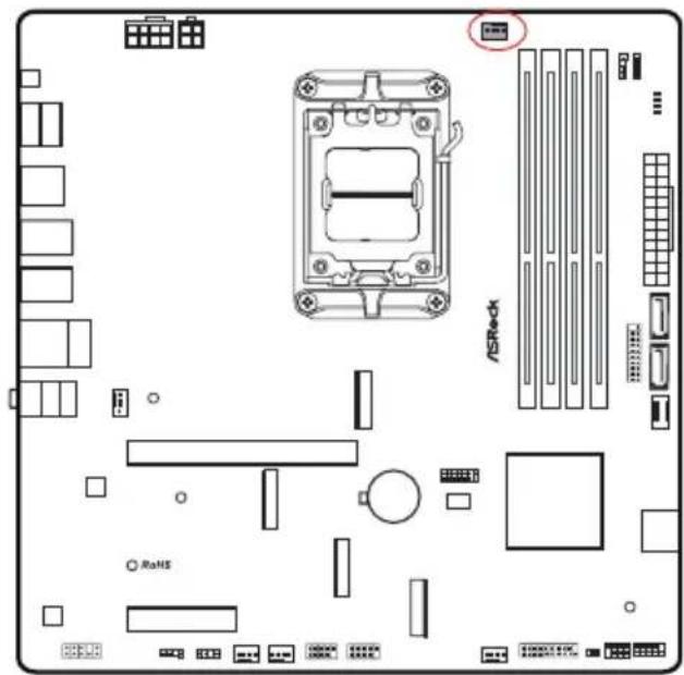 ASROCK B850M Pro RS - Embases et connecteurs de la carte mère - 18