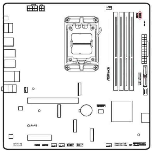 ASROCK B850M Pro RS - Embases et connecteurs de la carte mère - 26