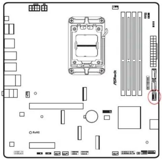 ASROCK B850M Pro RS - Embases et connecteurs de la carte mère - 13