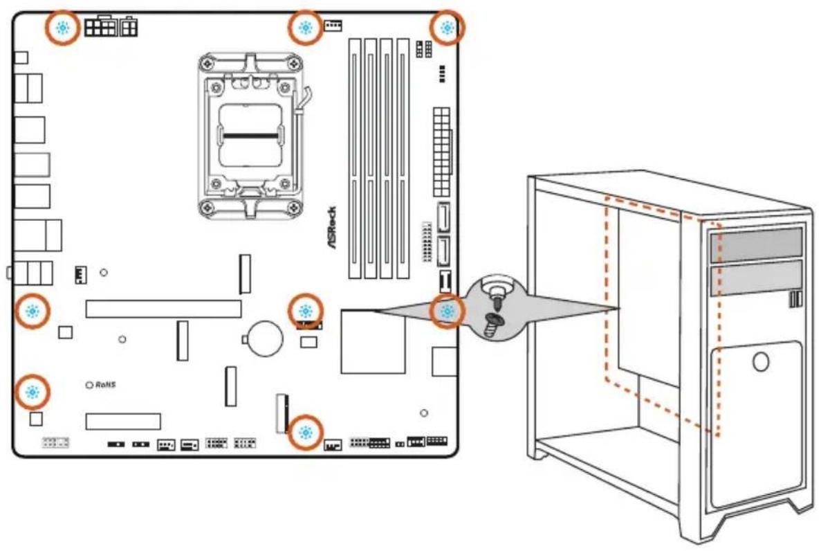 ASROCK B850M Pro RS - Connexion à l'embase du panneau avant - 5