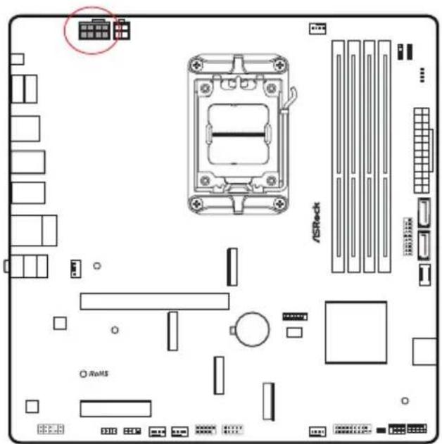 ASROCK B850M Pro RS - Embases et connecteurs de la carte mère - 23