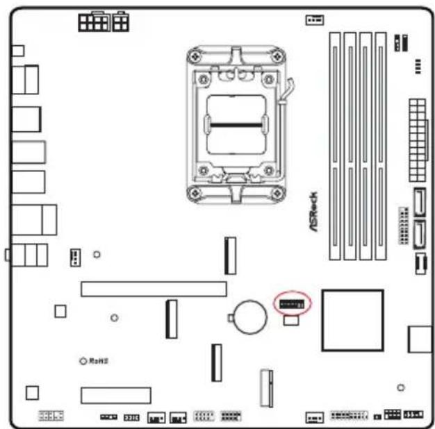 ASROCK B850M Pro RS - Embases et connecteurs de la carte mère - 25