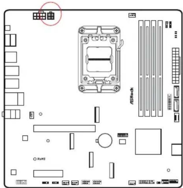 ASROCK B850M Pro RS - Embases et connecteurs de la carte mère - 24