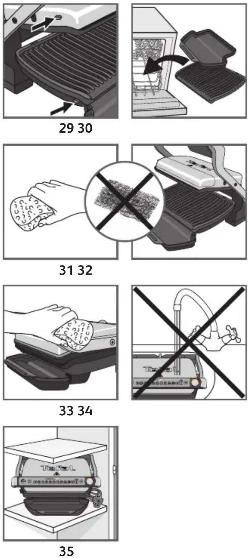 TEFAL OptiGrill+ XL GC7228 - Cleaning and maintenance - 5