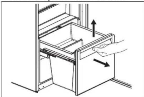 ELECTROLUX KRF6DD18S1 - Vybratie zásuvky ExtraZone - 1