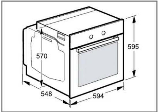 BOSCH HBA553BA3F - Dimensions de l'appareil - 1