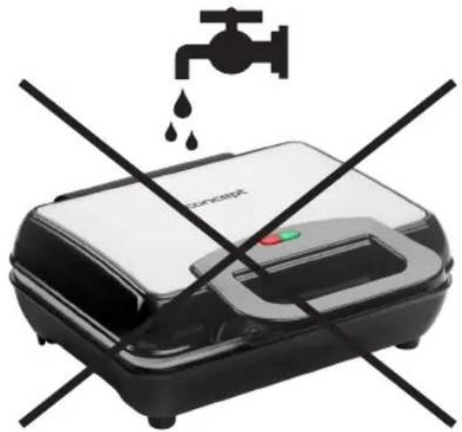 Concept VF3040 - NE JAMAIS PLONGER L'APPAREIL DANS L'EAU OU TOUT AUTRE LIQUIDE! - 1
