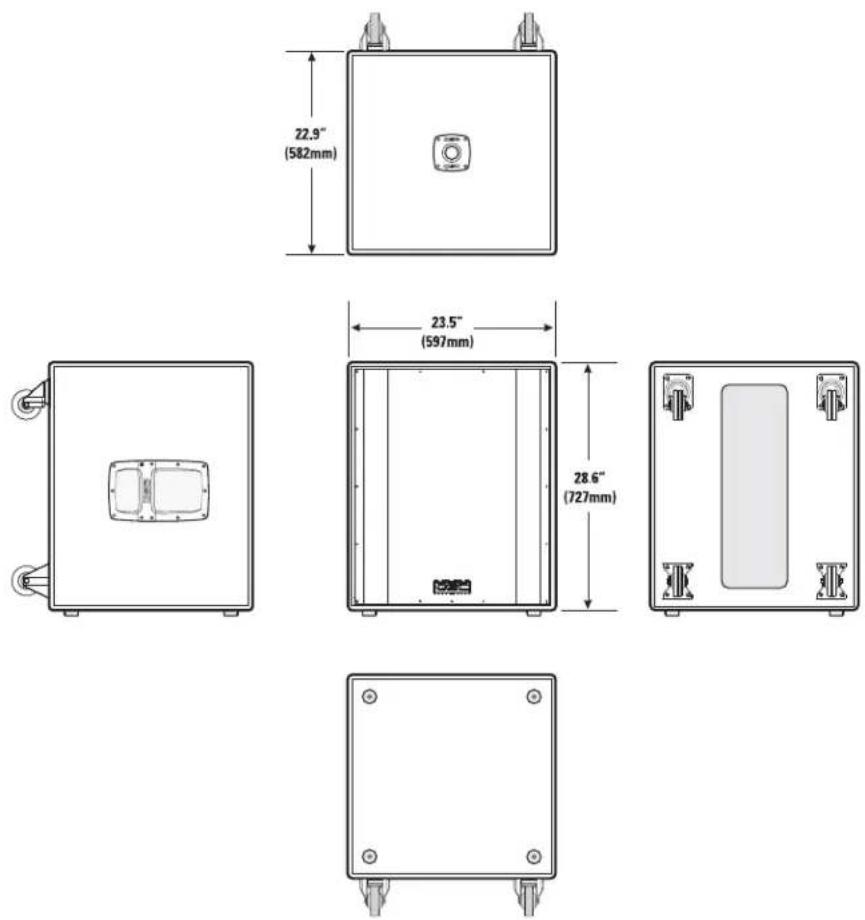 QSC HPR151i - Dimensions, HPR153i - 3