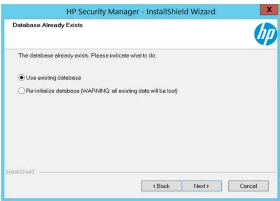 HP Security Manager - Installation ou utilisation de SQL local et creation d'une base de données - 11