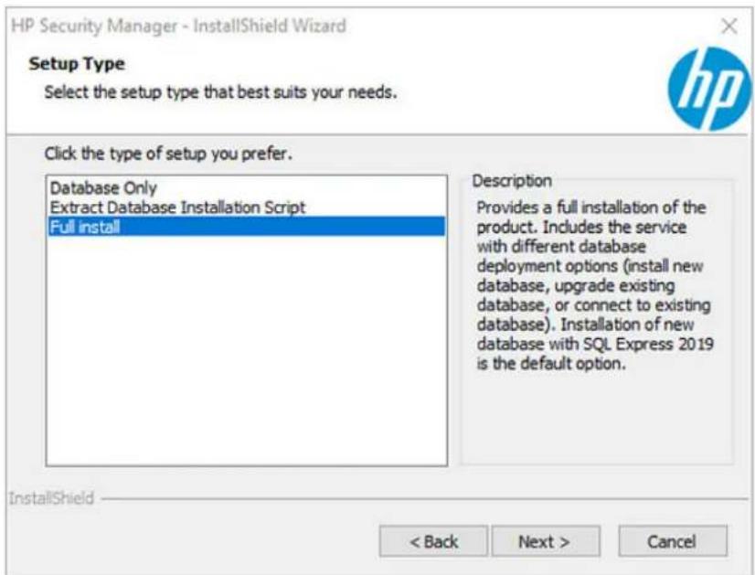 HP Security Manager - Creation d'une nouvelle base de données sur un serveur SQL existant (local ou distant) - 1