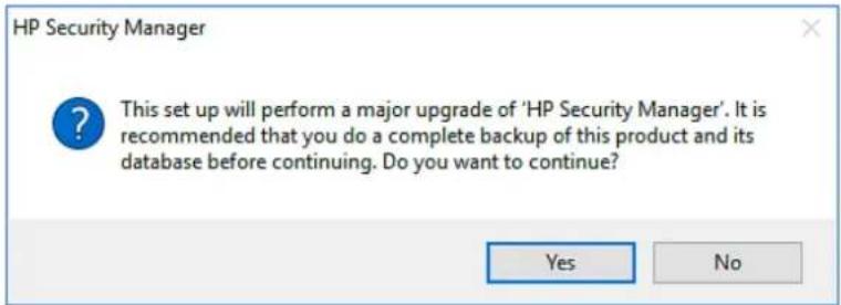 HP Security Manager - Mise à niveau de la base de données distante HP Security Manager et l'application Web sans droits d'accès à la base de données à l'aide de scripts SQL - 8