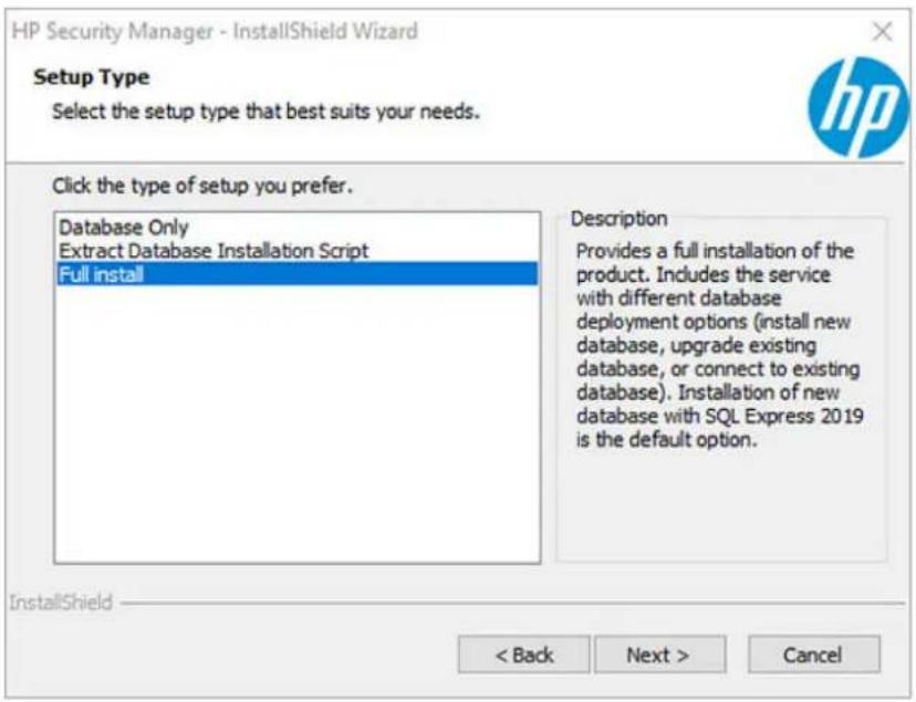 HP Security Manager - Installation de la base de données sur un autre ordinateur - 6