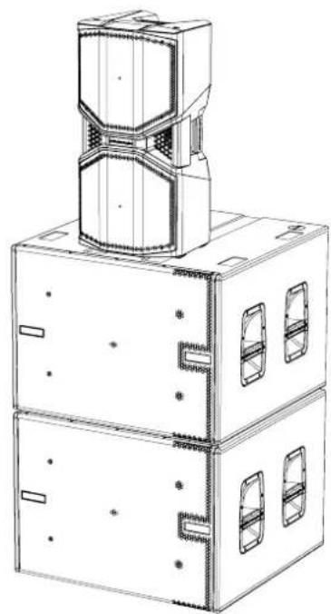 DB Technologies Opera Reevo 212 - INSTALLATION ON A SUBWOOFER - 2