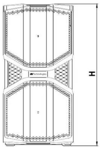 DB Technologies Opera Reevo 212 - DIMENSIONS AND WEIGHT - 1