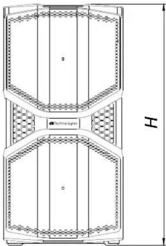 DB Technologies Opera Reevo 212 - DIMENSIONS ET POIDS - 1