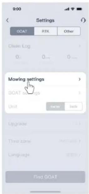 ECOVACS GOAT O800 RTK - ② Ajustes de corte - 2