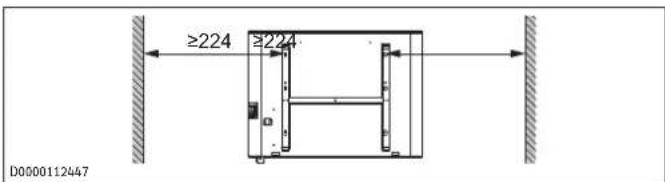 STIEBEL ELTRON CNS 2500 Plus LCD - Minimum clearances - 2