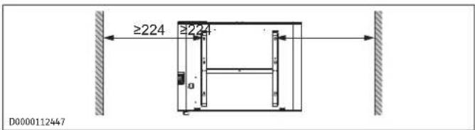 STIEBEL ELTRON CNS 2500 Plus LCD - Distances minimales - 2
