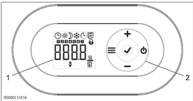 STIEBEL ELTRON CNS 2500 Plus LCD - Bedieneinheit - 1