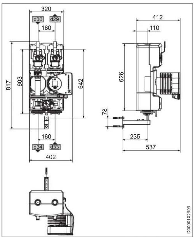 STIEBEL ELTRON PMG 2 - Cotes et raccordements - 5
