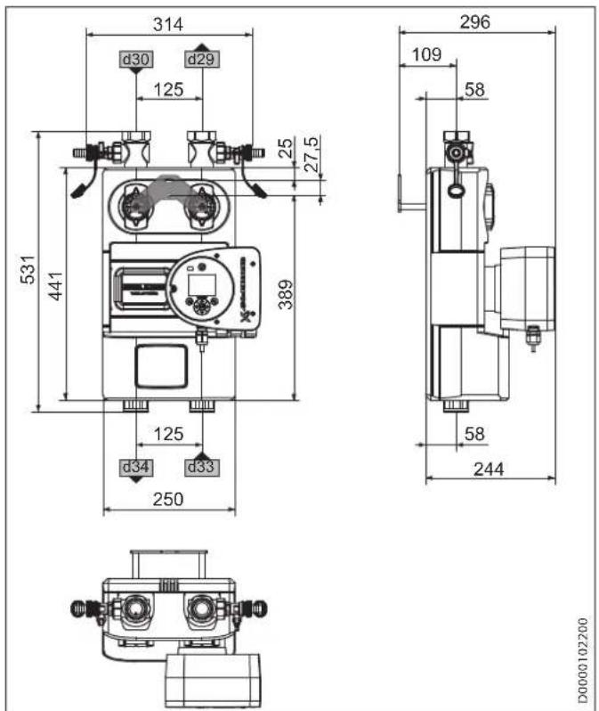 STIEBEL ELTRON PMG 2 - Maße und Anschlüsse - 1