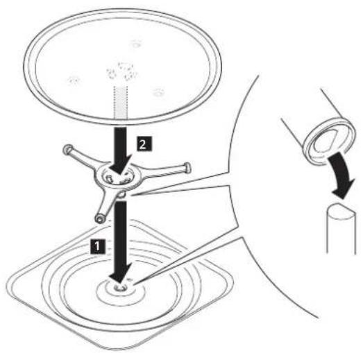 Wisberg WB3CM25B - INSTALLEREN VAN DE LOOPRING EN HET DRAAIPLATEAU - 1