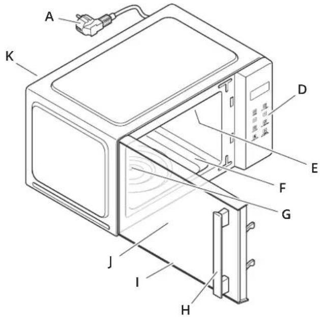 Wisberg WB3CM25B - Combi microwave - 2