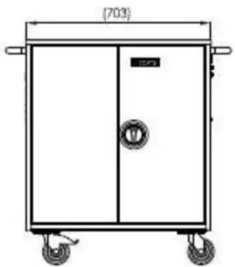 Leba NoteCart Flex Extended 24 - Abmessungen der Flex Extended-Serie: - 1