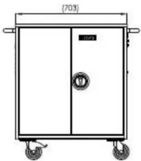 Leba NoteCart Flex Extended 24 - Dimensioni della serie Flex Extended: - 1