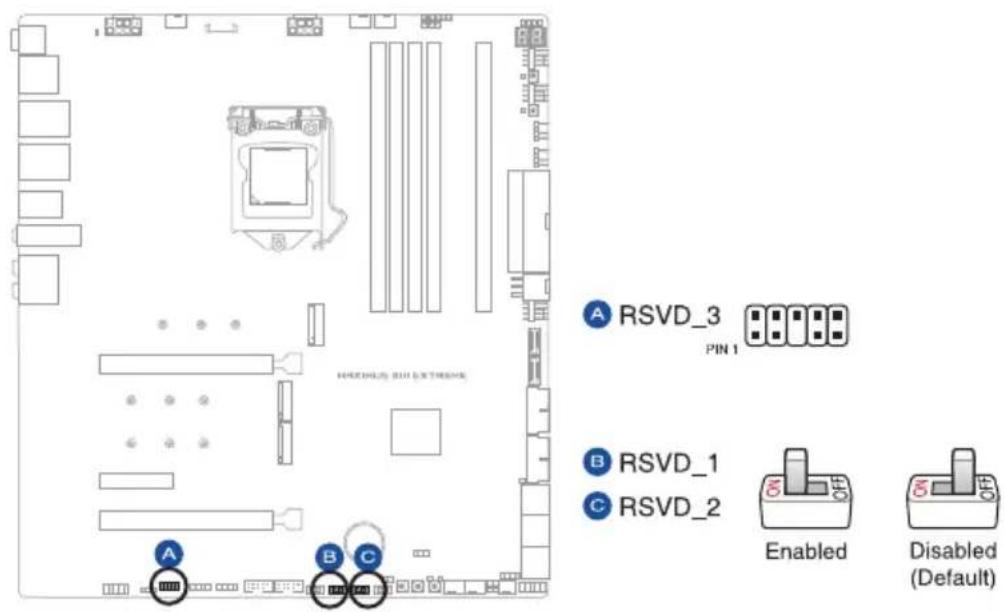 ASUS ROG MAXIMUS XIII EXTREME - RSVD スイッチ / RSVD ヘッダー - 1