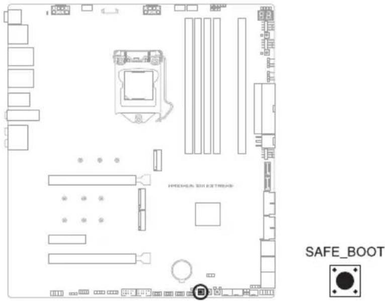 ASUS ROG MAXIMUS XIII EXTREME - Safe Boot ボタン - 1